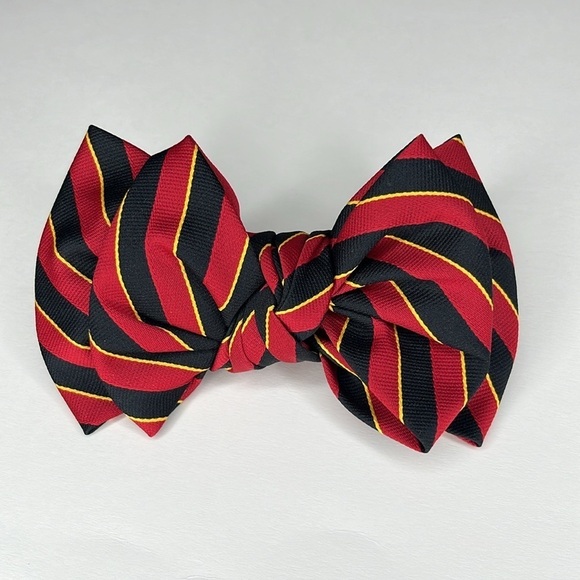 Vintage Accessories - Vintage Striped Liz Claiborne Double Bow Barrette